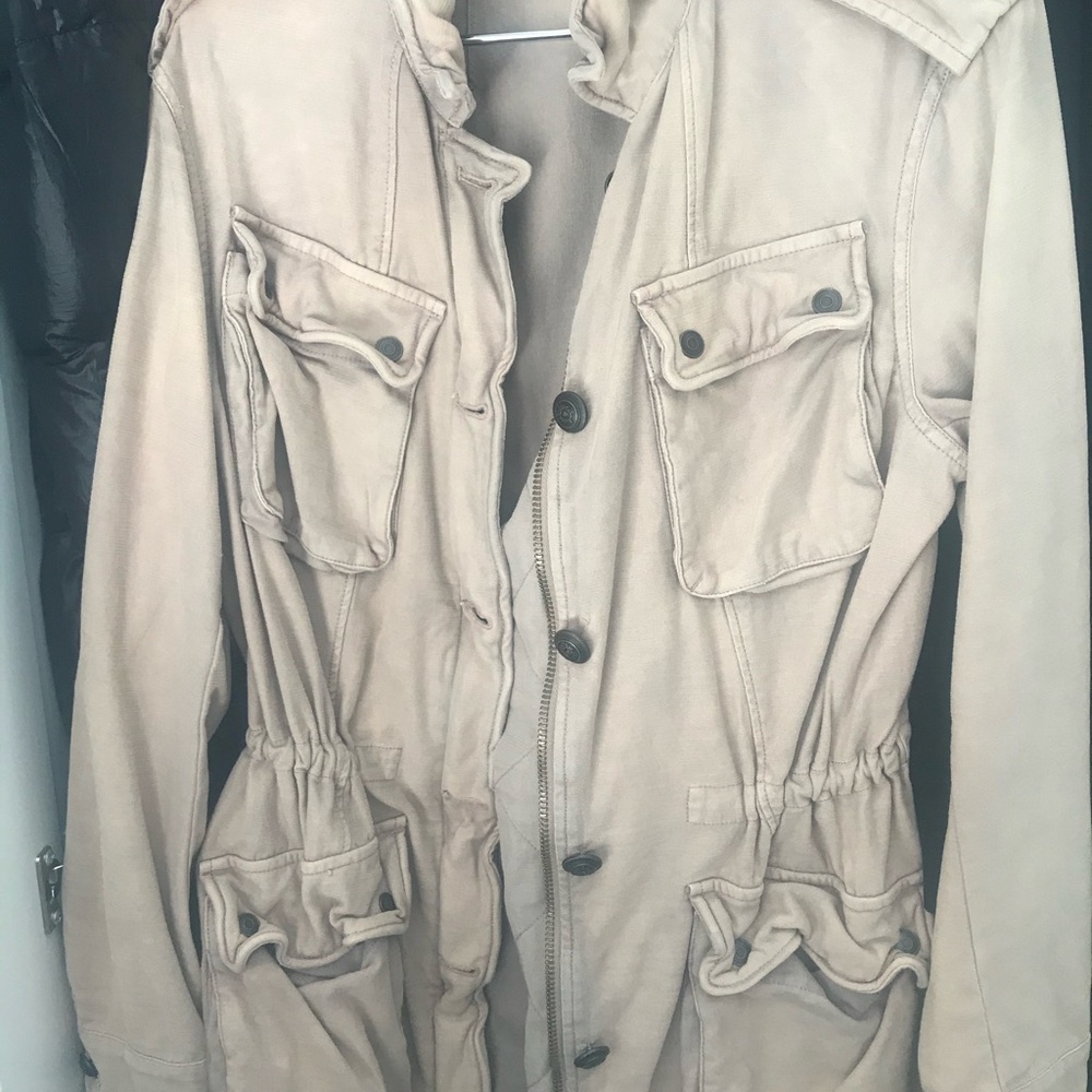 Free People Tan Utility Jacket